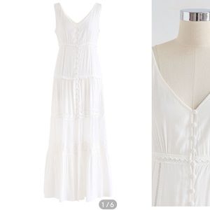 Chicwish Crochet Button Down Sleeveless Maxi Dress (fits like a small!)